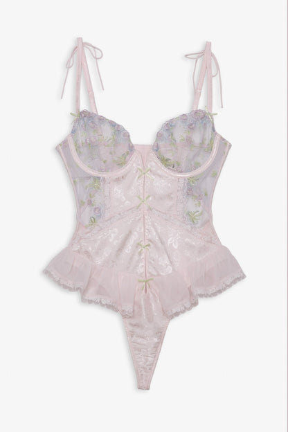 Pastel Bouquets Bodysuit Pink - For Love & Lemons