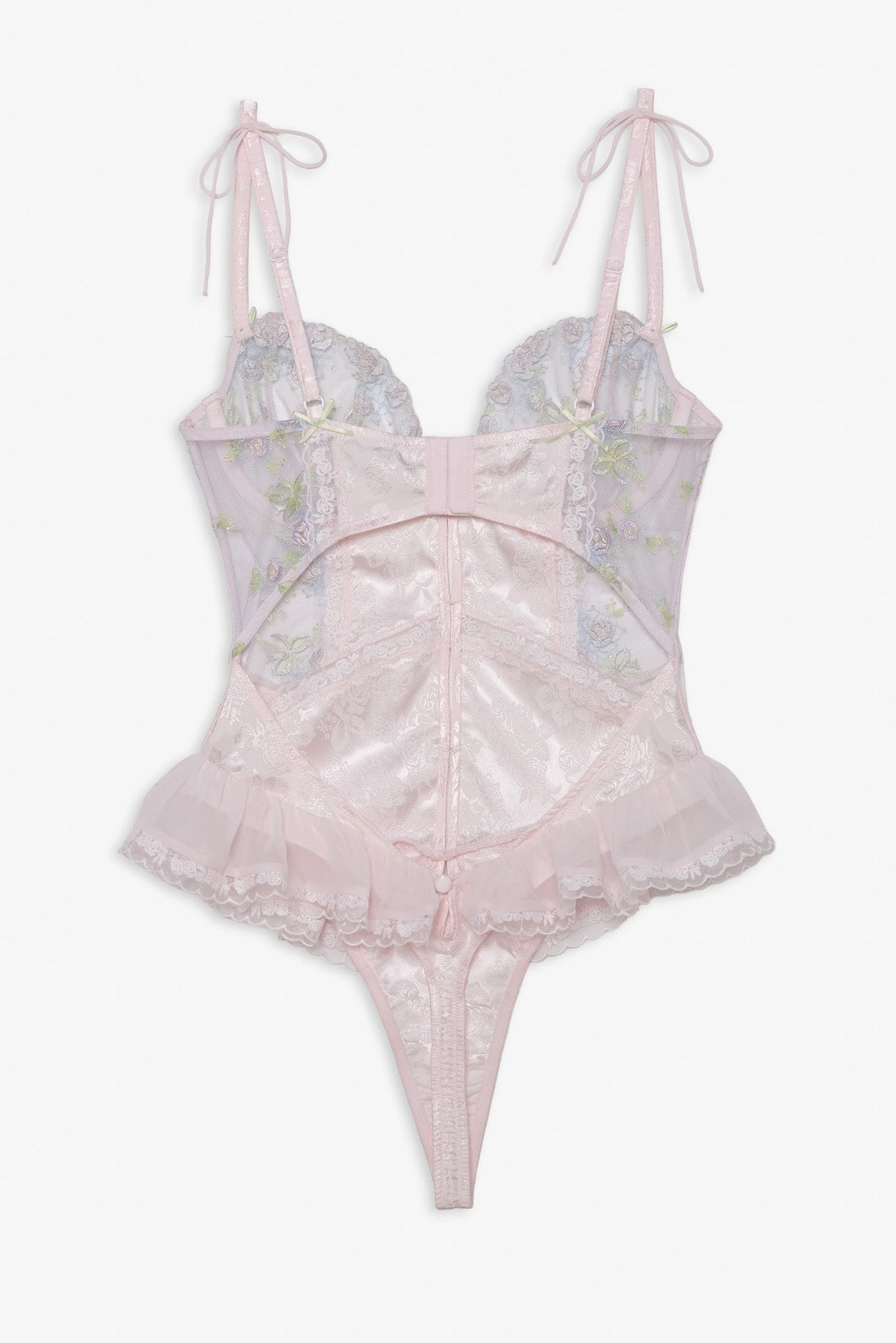 Pastel Bouquets Bodysuit Pink - For Love & Lemons