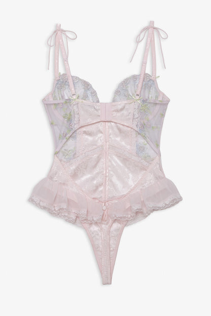 Pastel Bouquets Bodysuit Pink - For Love & Lemons