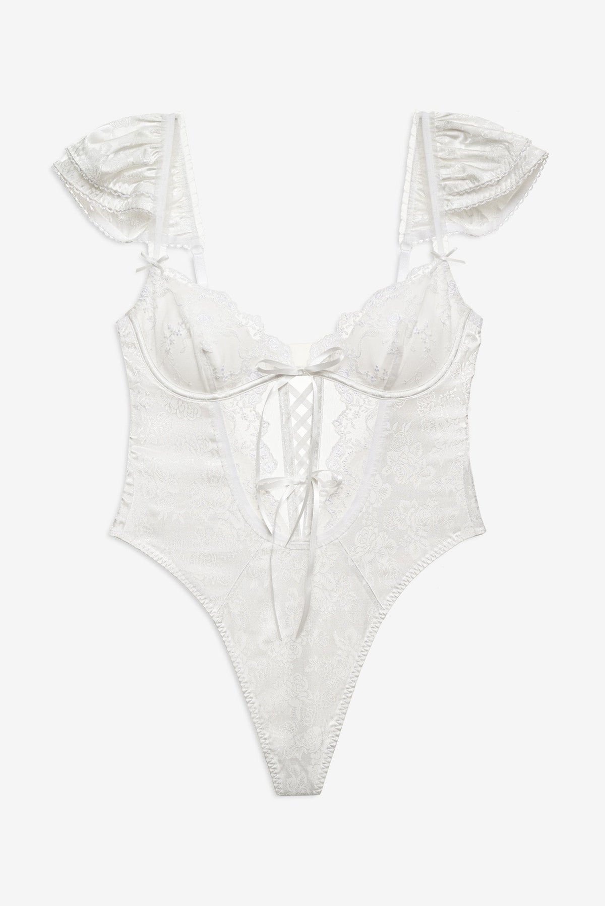 Rita Rose Bodysuit White - For Love & Lemons