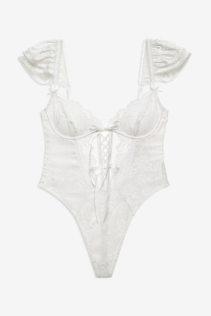 Rita Rose Bodysuit White - For Love & Lemons