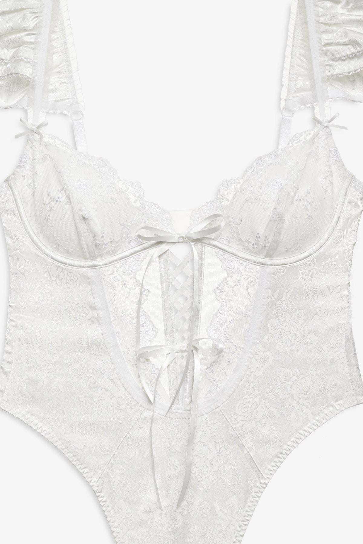 Rita Rose Bodysuit White - For Love & Lemons