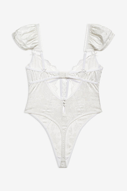 Rita Rose Bodysuit White - For Love & Lemons