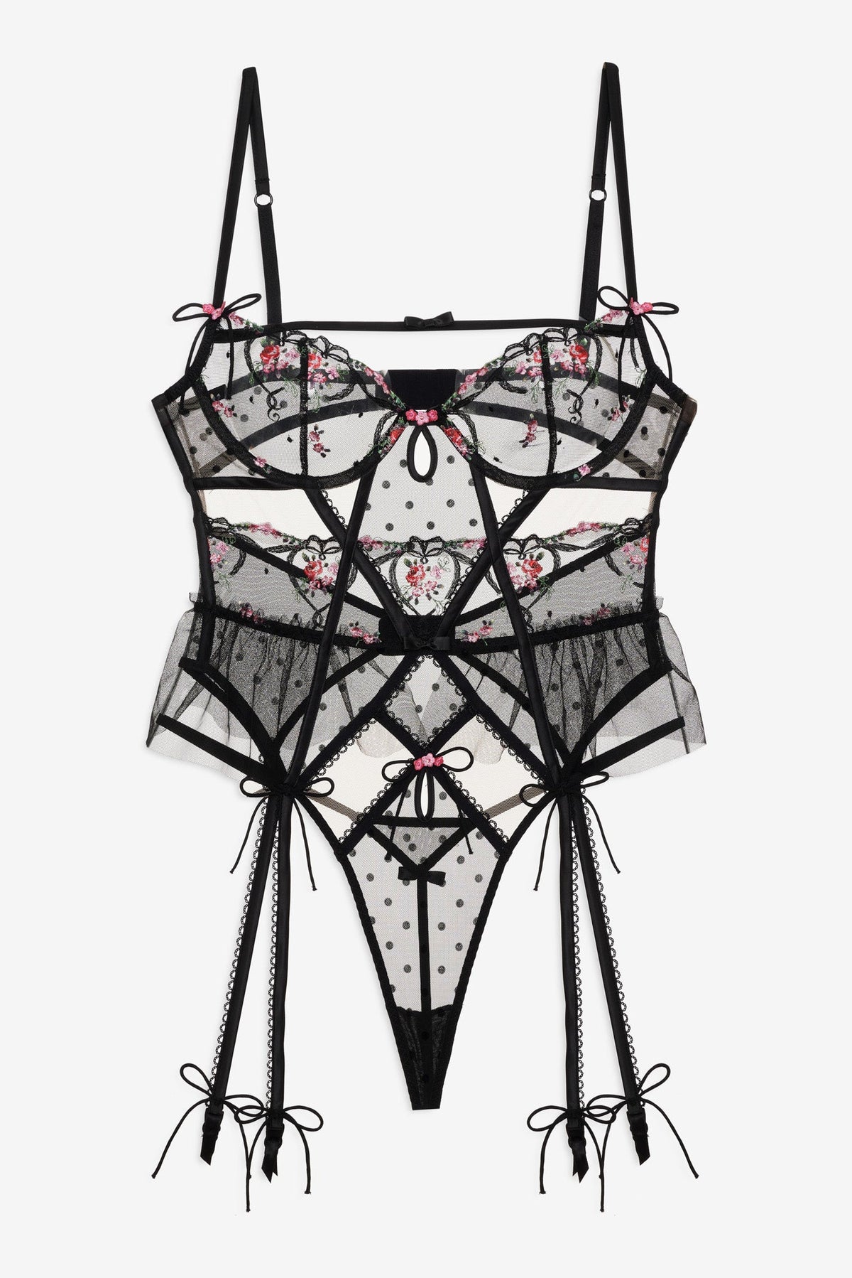 Lovestruck Bows Teddy Black - For Love & Lemons