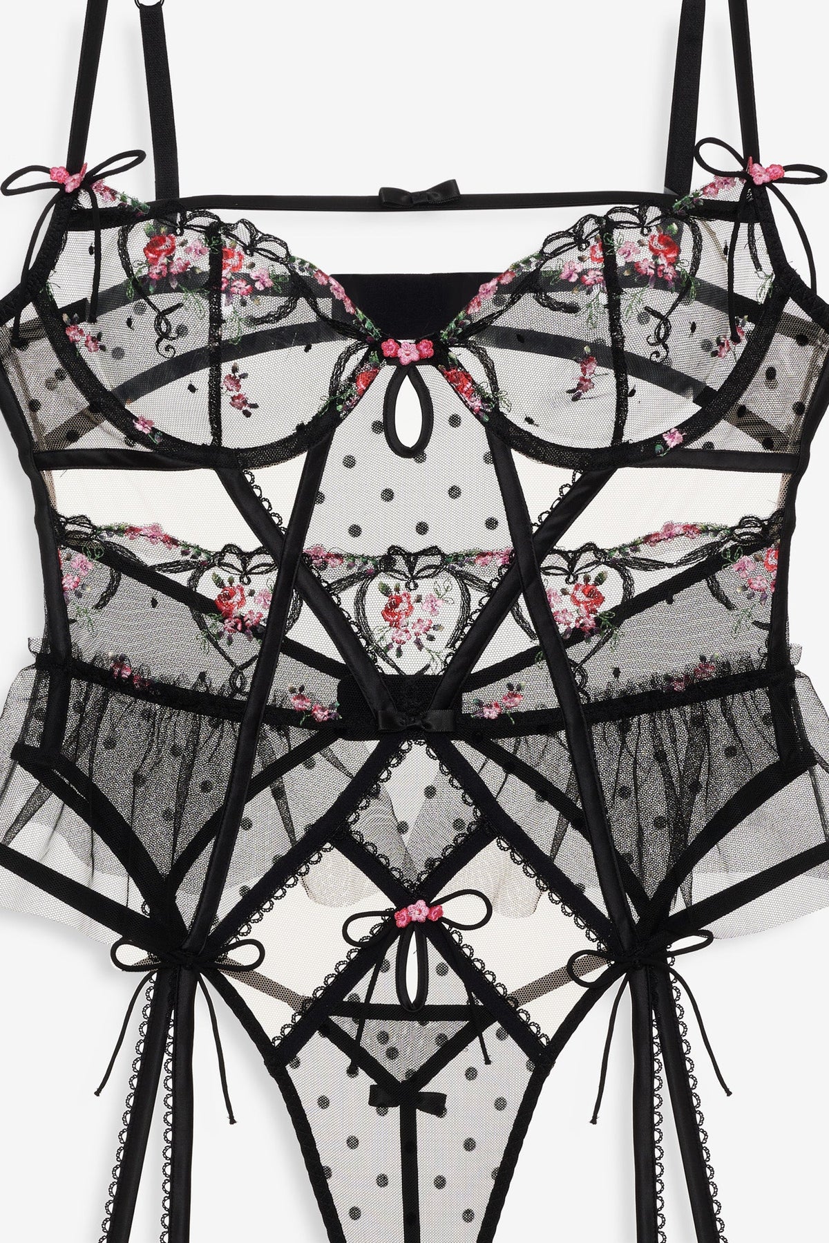 Lovestruck Bows Teddy Black - For Love & Lemons