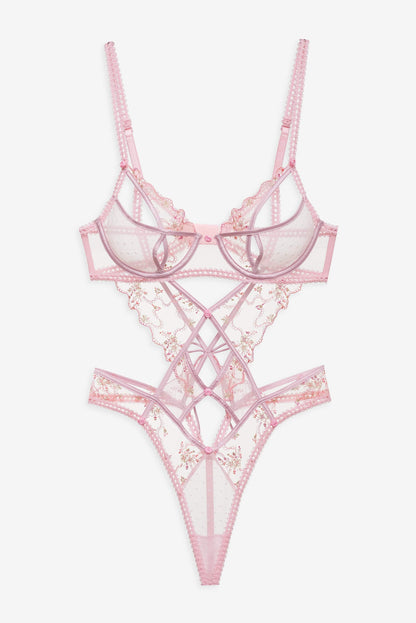 Dainty Daphne Teddy Pink - For Love & Lemons