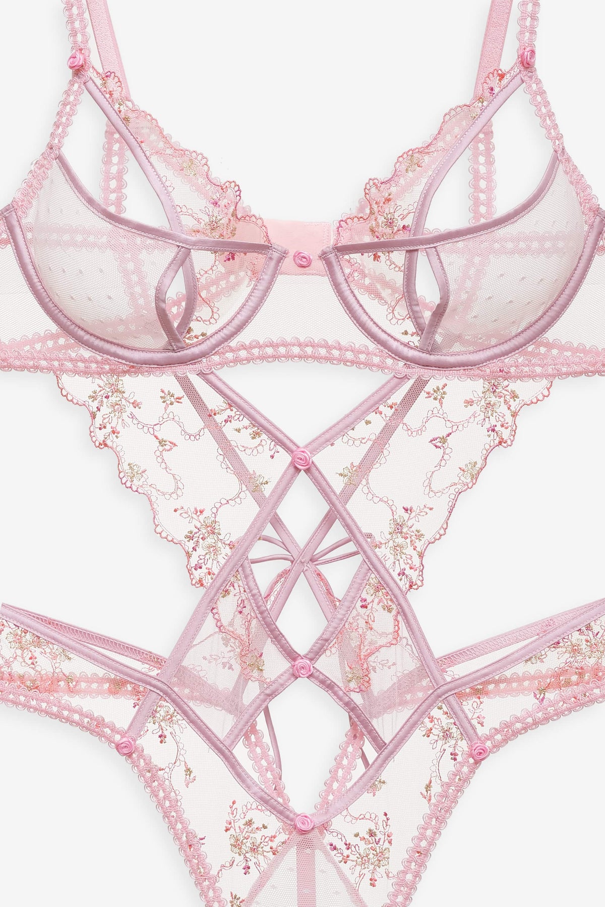 Dainty Daphne Teddy Pink - For Love & Lemons