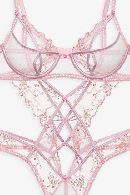 Dainty Daphne Teddy Pink - For Love & Lemons