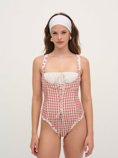 Georgia Bodysuit Mauve - For Love & Lemons