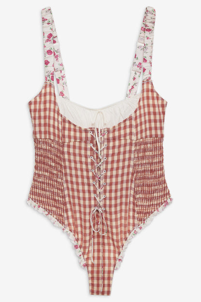 Georgia Bodysuit Mauve - For Love & Lemons