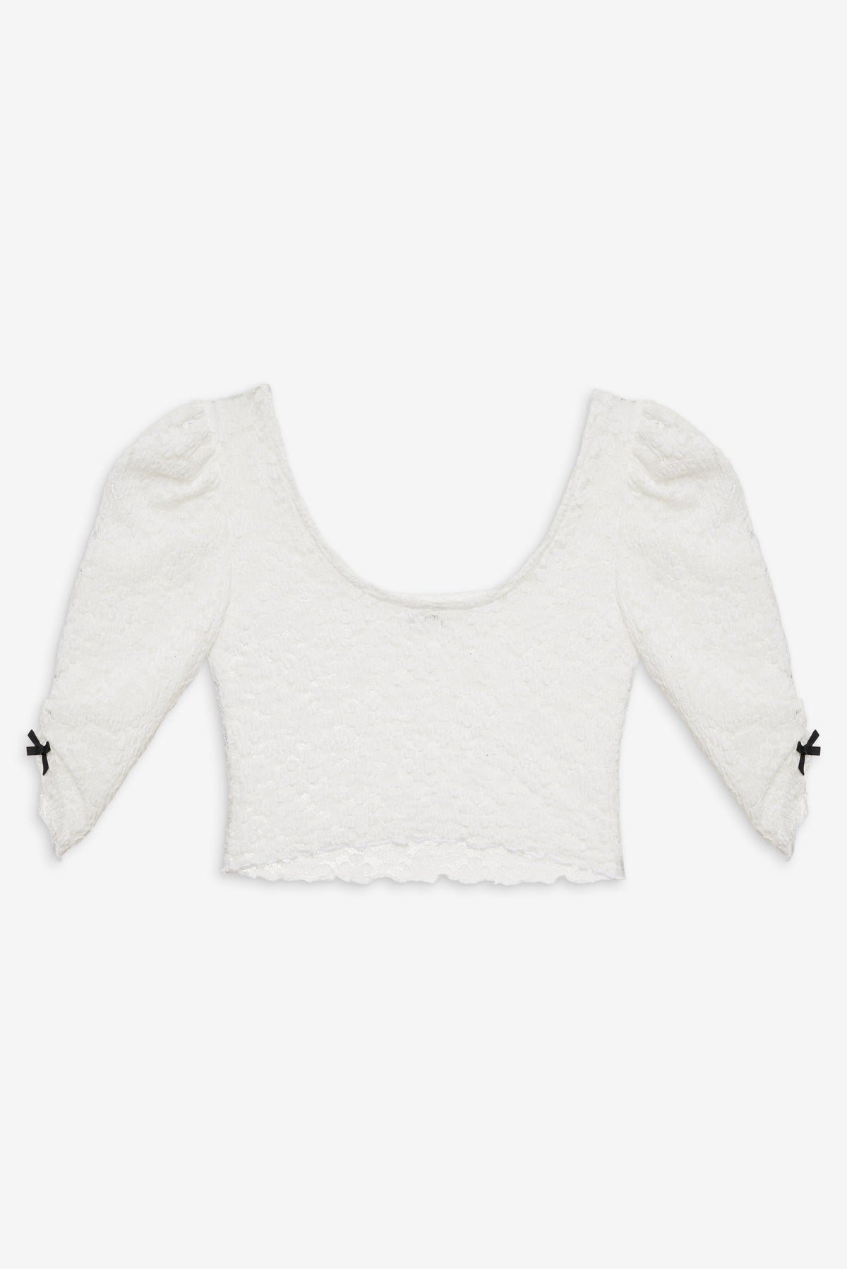 Sally Stretch Lace Top White - For Love & Lemons