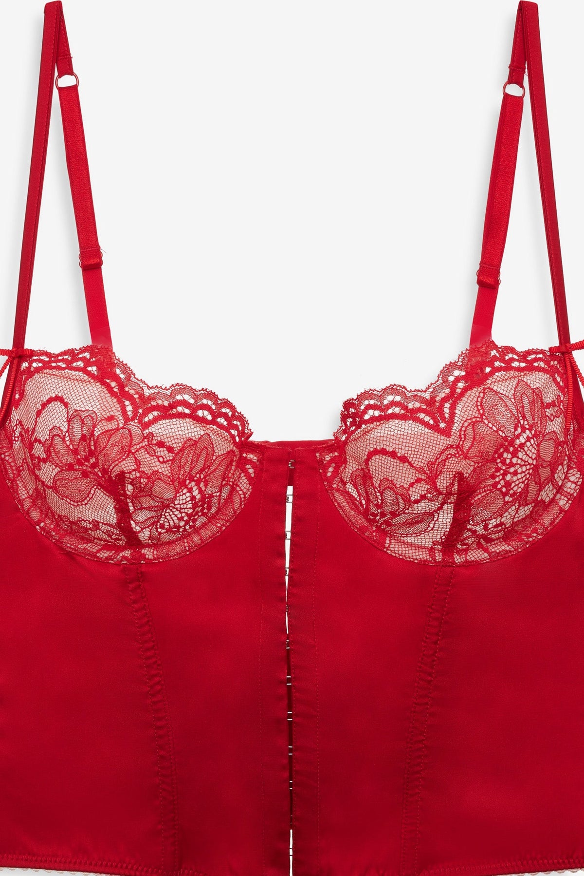 Fiona Lace Bustier Red - For Love & Lemons
