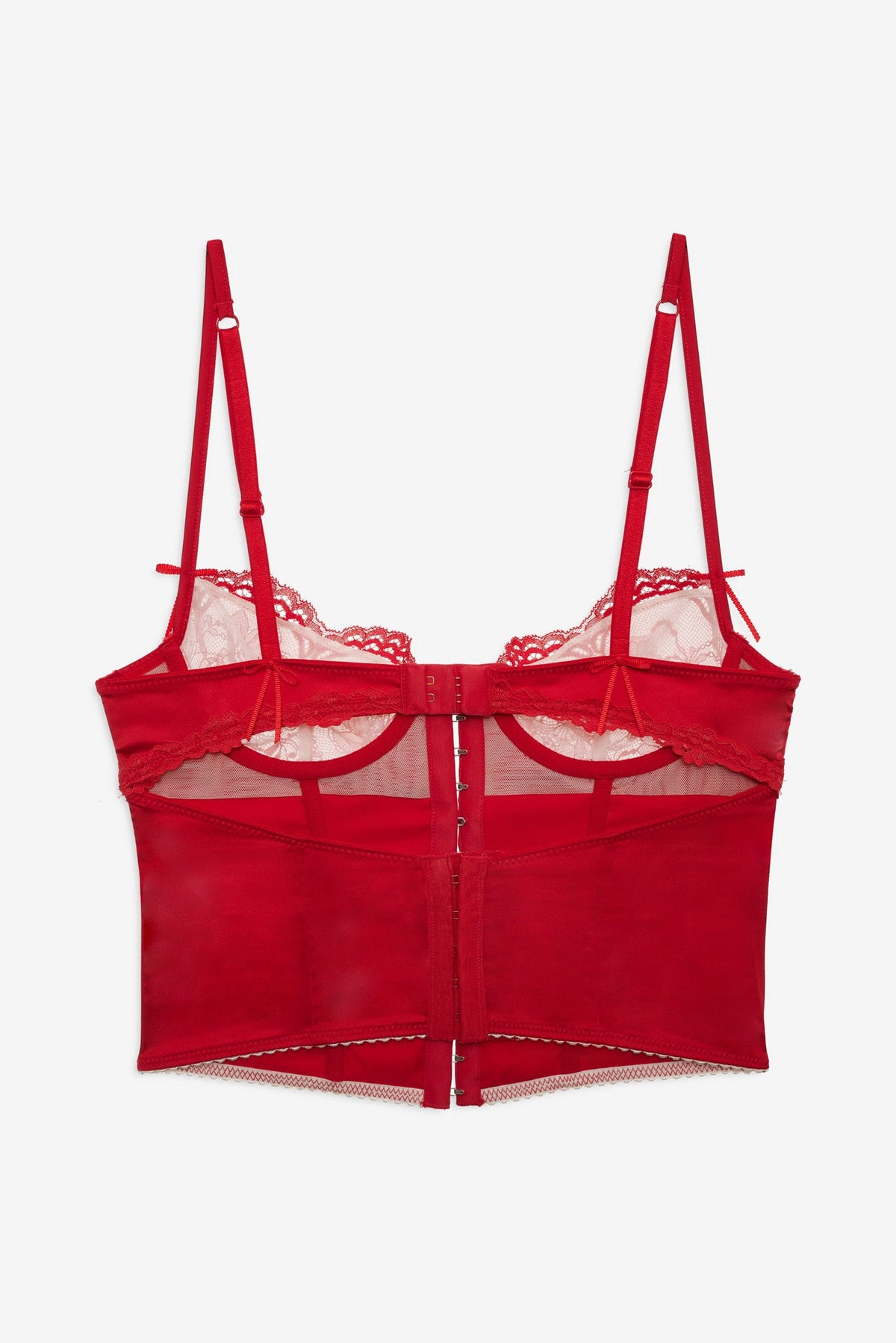 Fiona Lace Bustier Red - For Love & Lemons