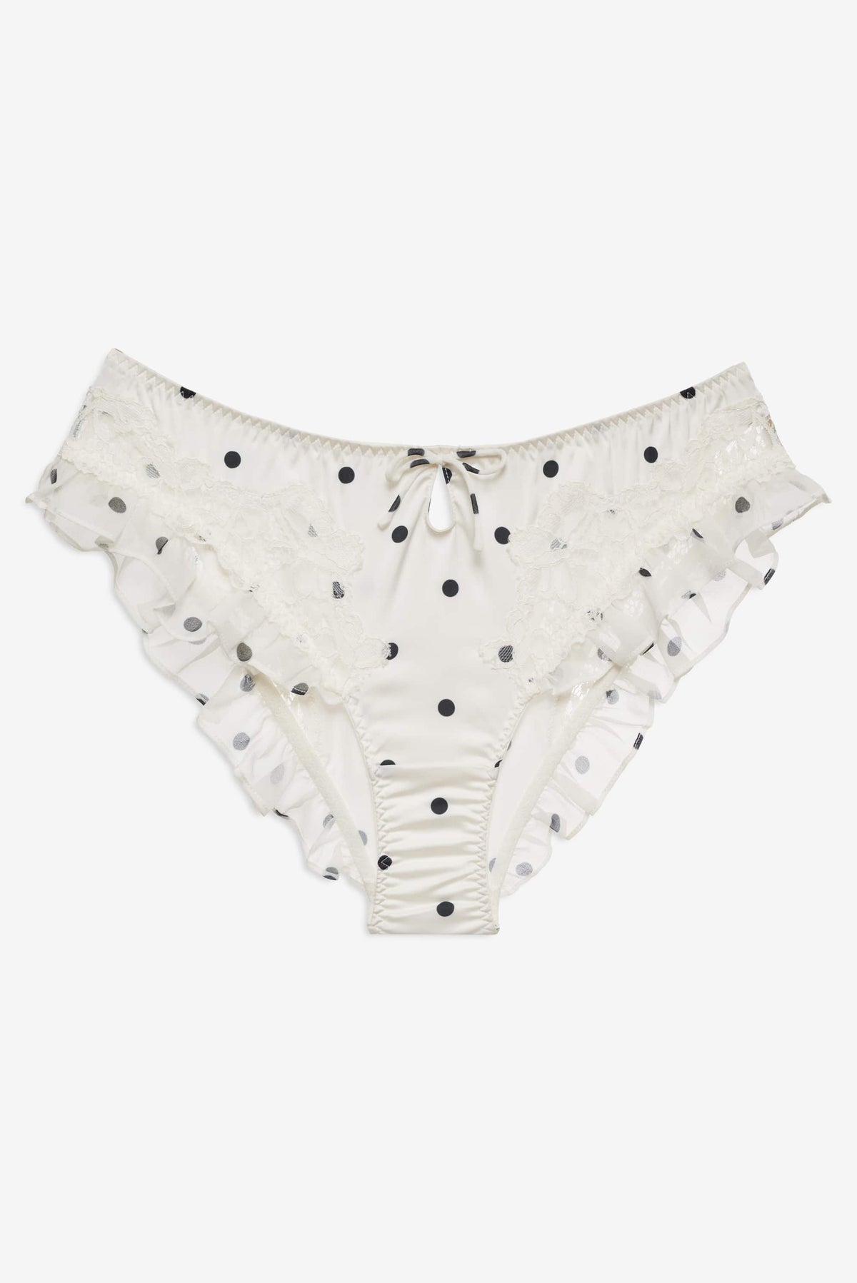 Butterfly Lace Ruffle Cheeky Panty Cream - For Love & Lemons