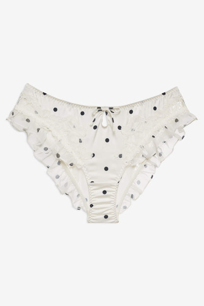 Butterfly Lace Ruffle Cheeky Panty Cream - For Love & Lemons