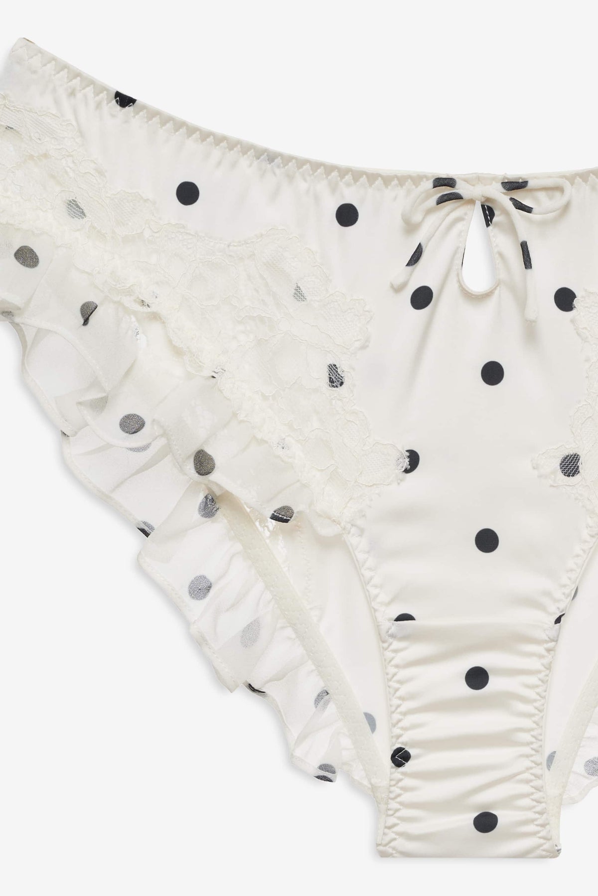 Butterfly Lace Ruffle Cheeky Panty Cream - For Love & Lemons