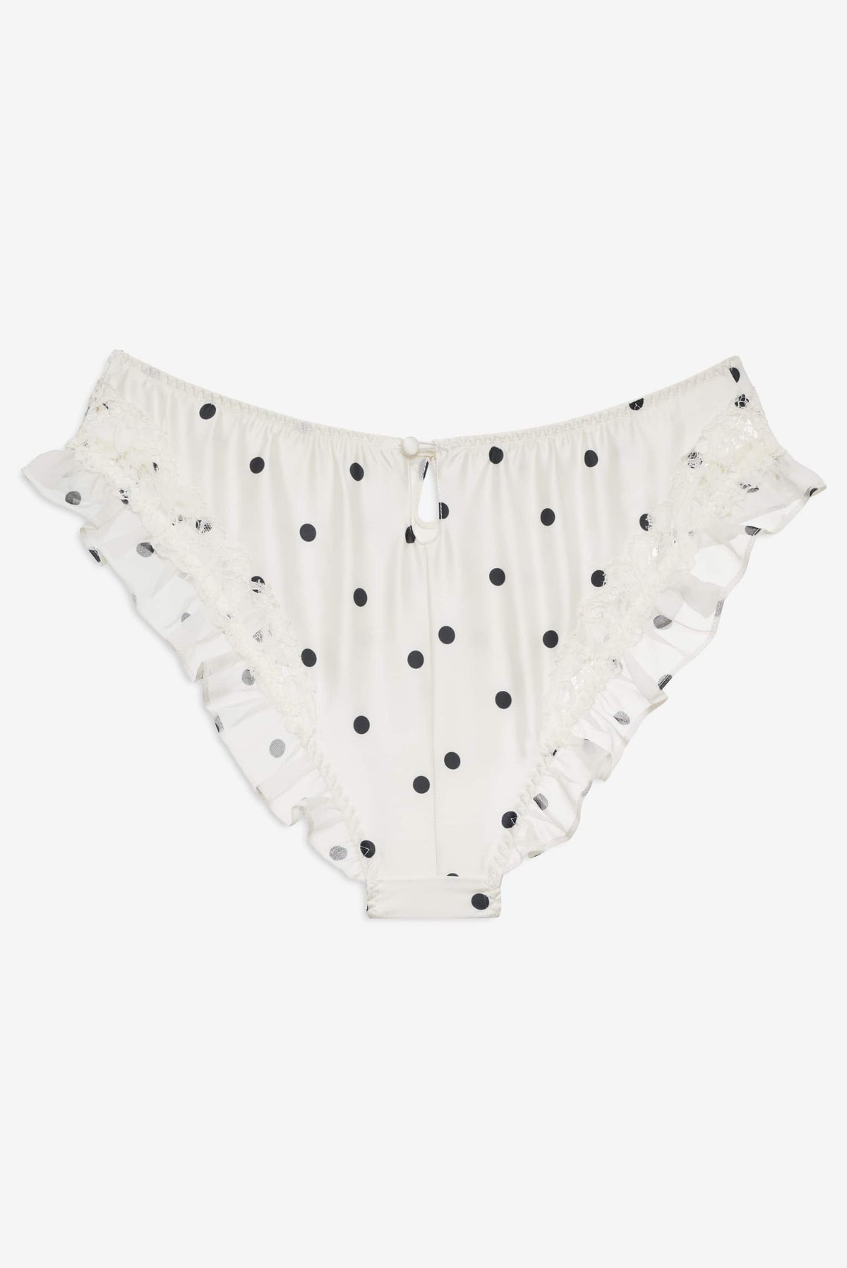 Butterfly Lace Ruffle Cheeky Panty Cream - For Love & Lemons