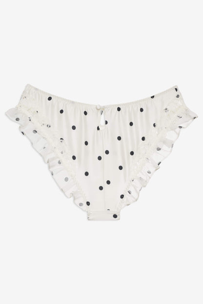 Butterfly Lace Ruffle Cheeky Panty Cream - For Love & Lemons