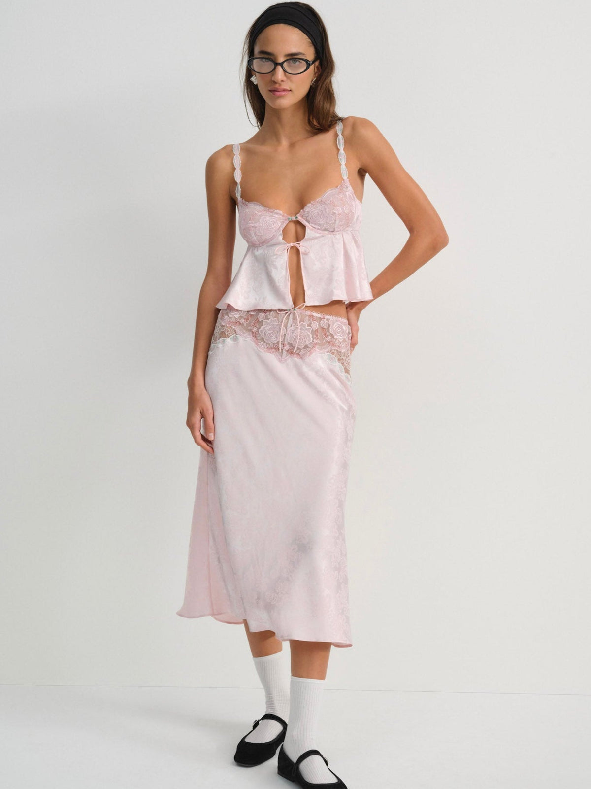 Camilla Midi Skirt Pink - For Love & Lemons