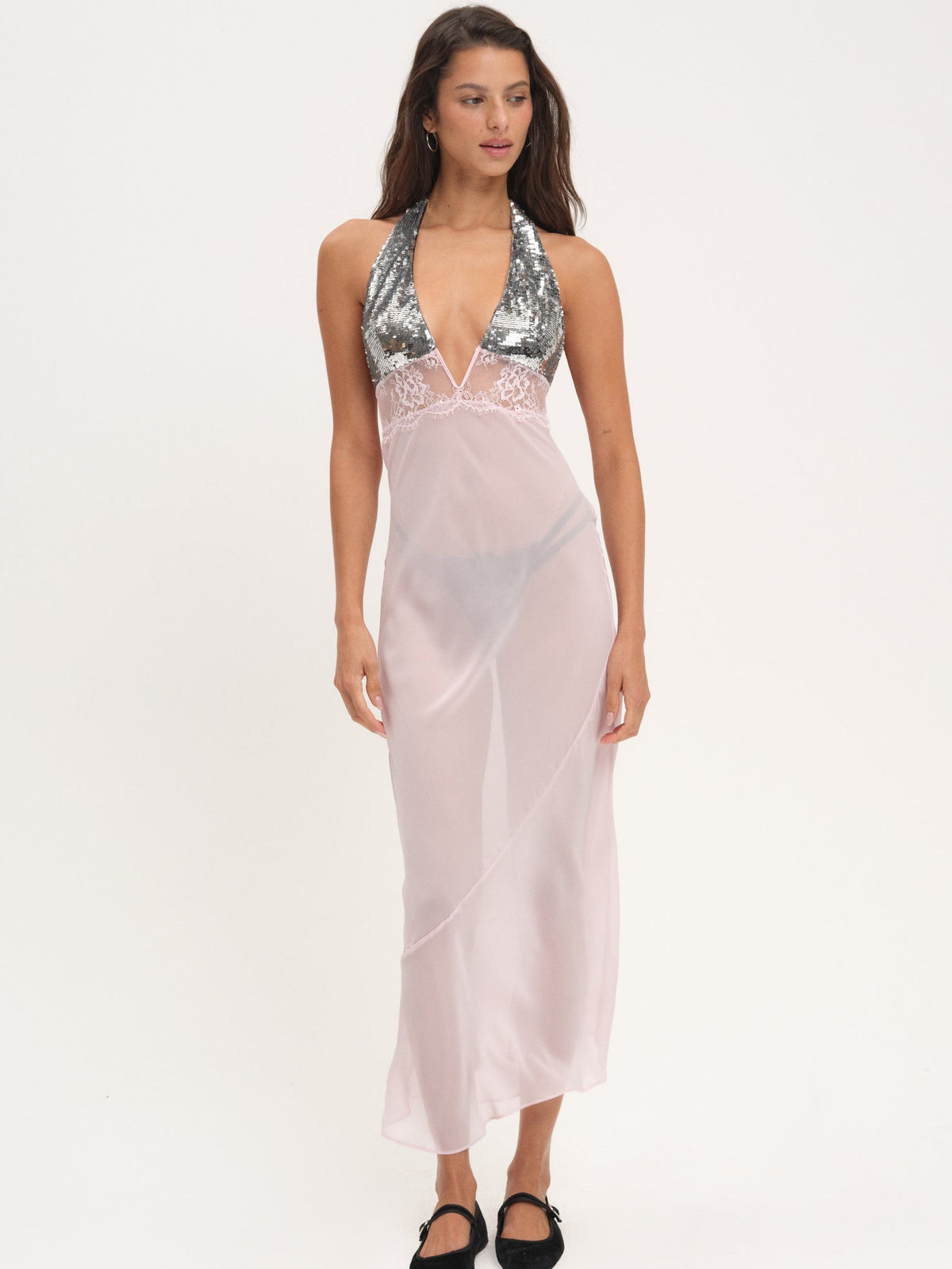 Maia Maxi Slip Dress Pink - For Love & Lemons