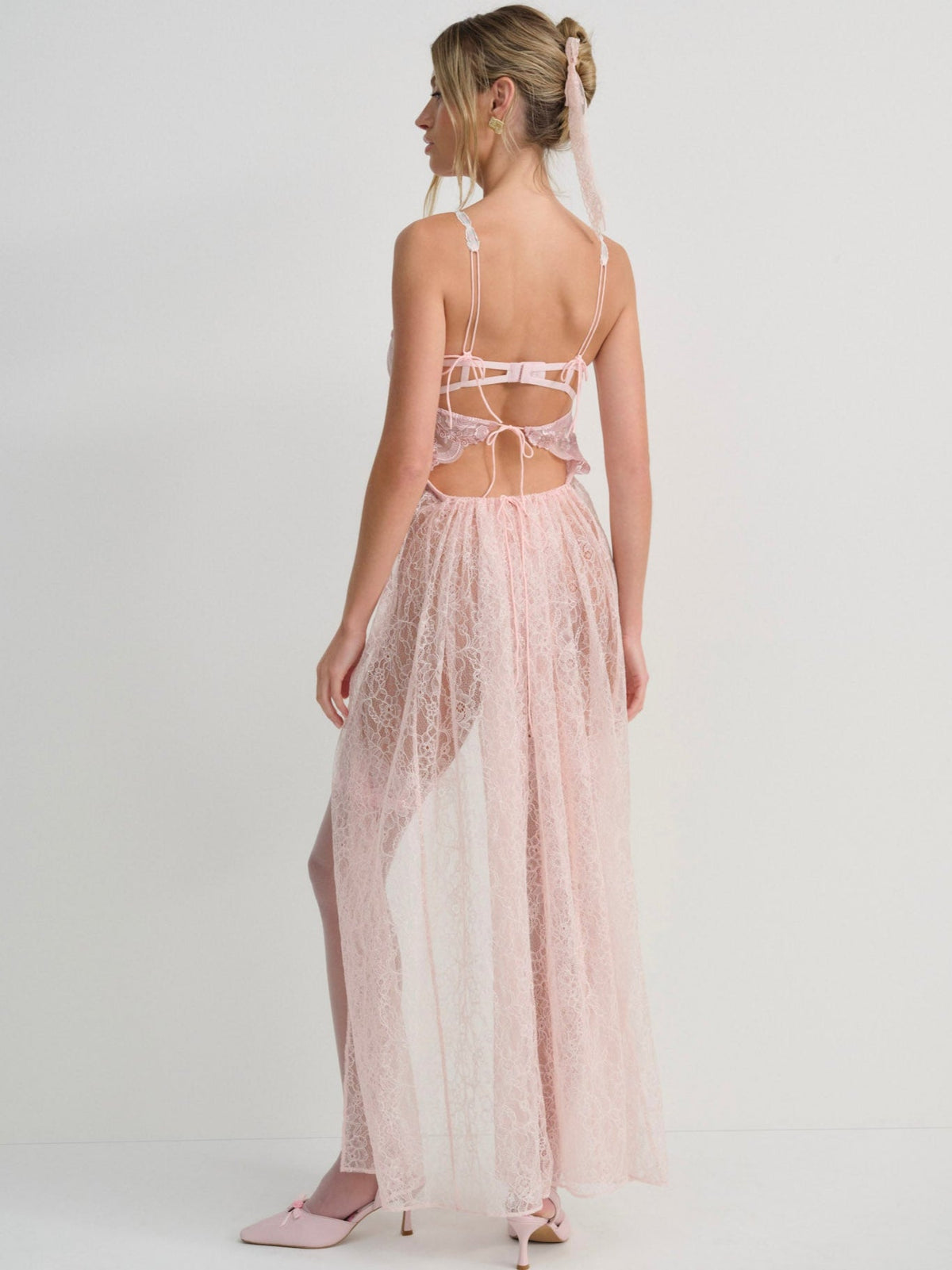 Camilla Maxi Slip Dress Pink - For Love & Lemons