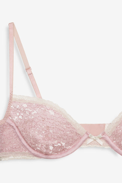 Pamela Stretch Lace Underwire Bra Pink - For Love & Lemons