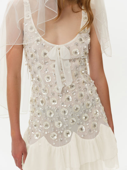 Catalina Mini Dress Cream - For Love & Lemons