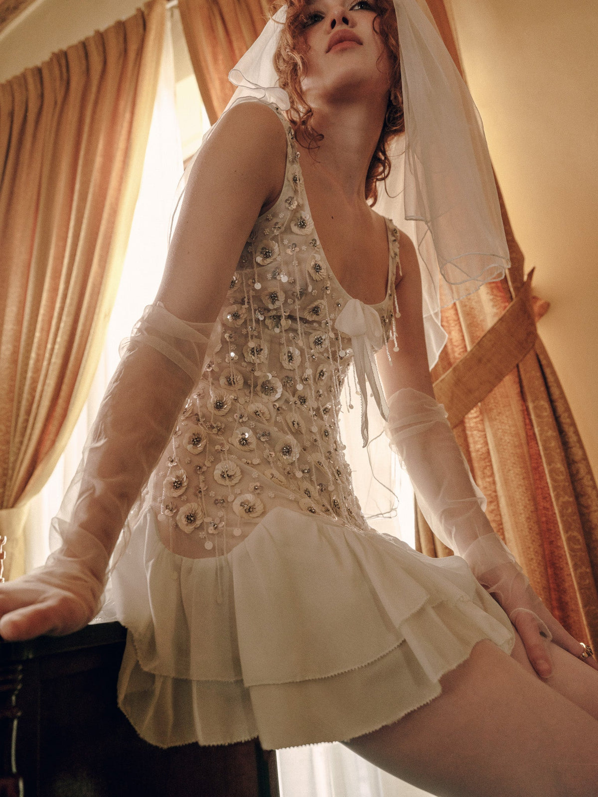 Catalina Mini Dress Cream - For Love & Lemons