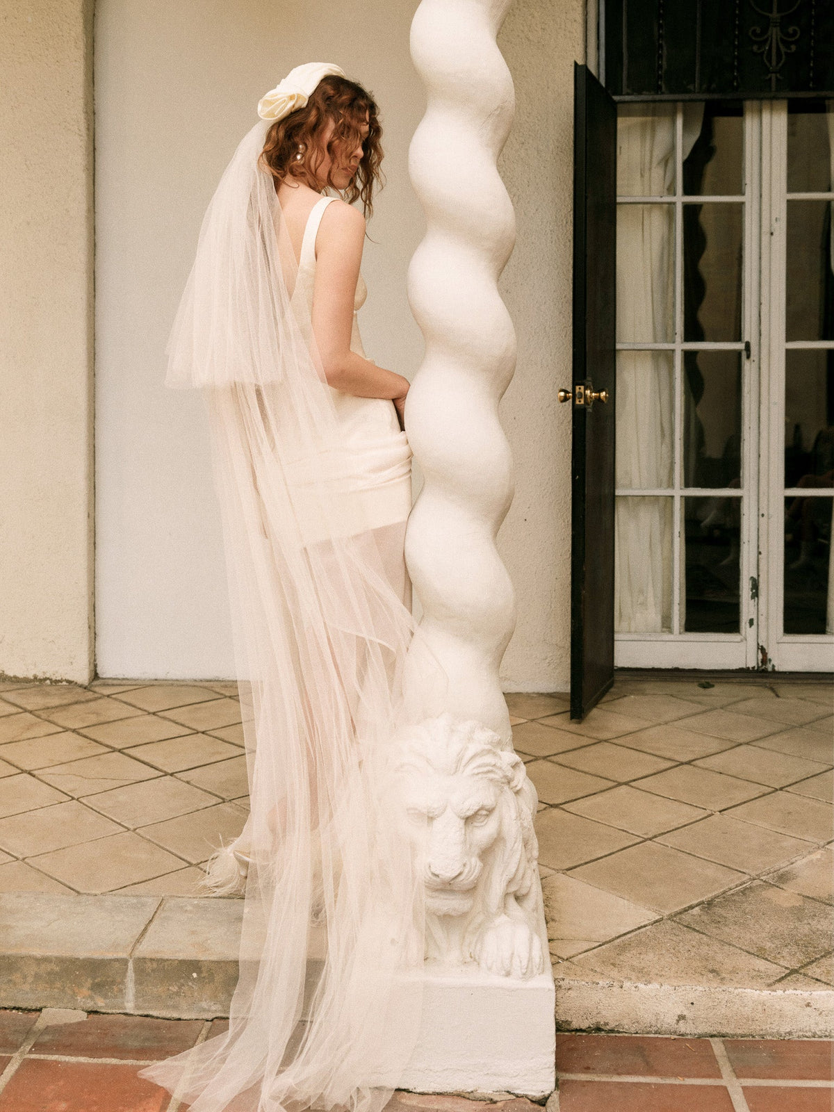 Margo Mini Dress and Shawl Set Cream - For Love & Lemons