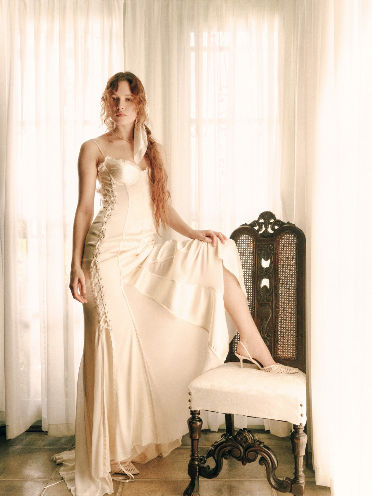Valentia Gown Pearled Ivory - For Love & Lemons