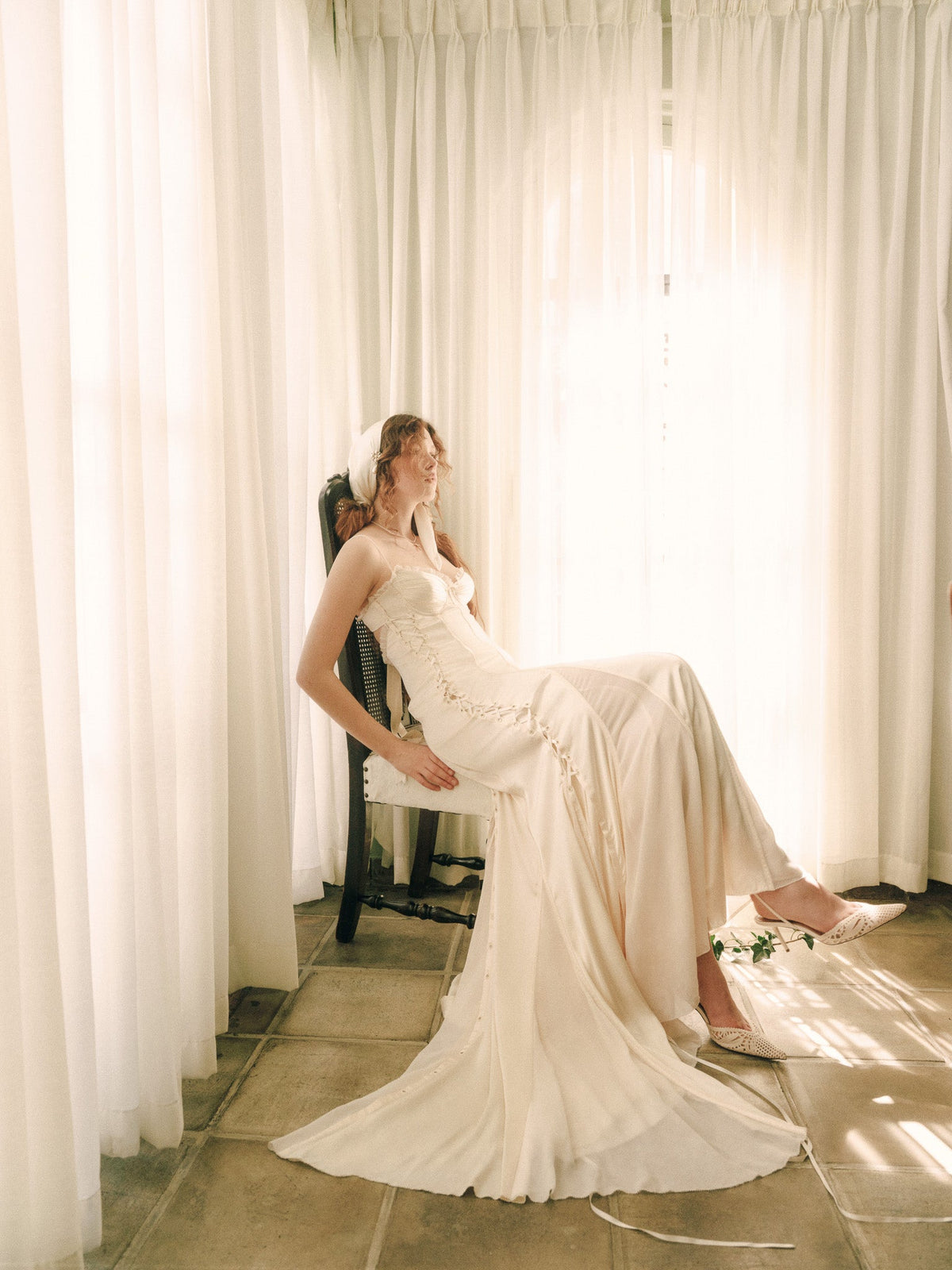 Valentia Gown Pearled Ivory - For Love & Lemons