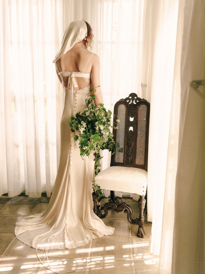 Valentia Gown Pearled Ivory - For Love & Lemons