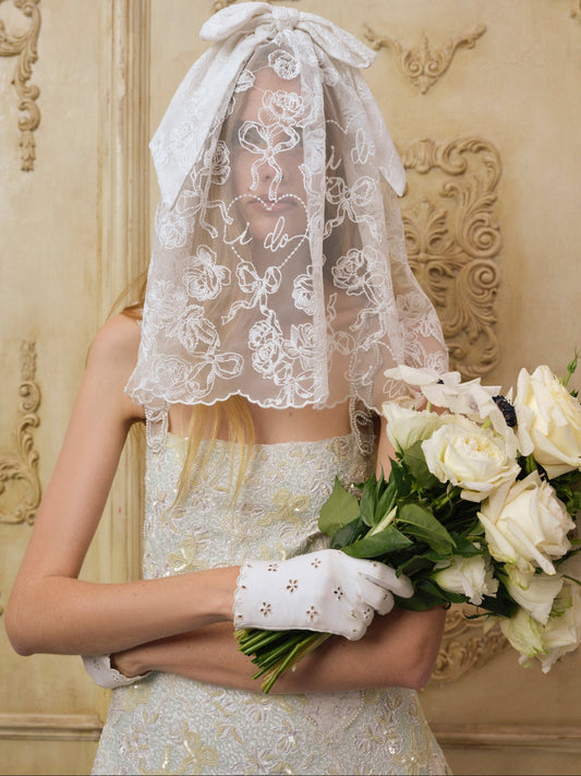 Locked Hearts Veil White - For Love & Lemons