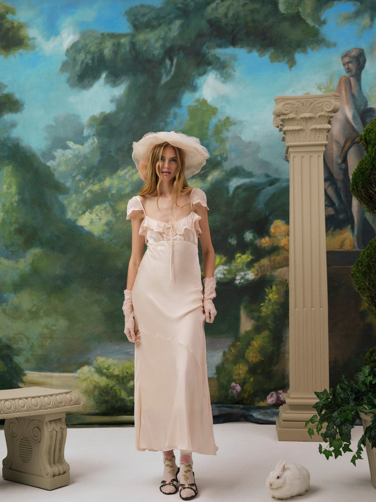 Madi Maxi Dress Peach - For Love & Lemons