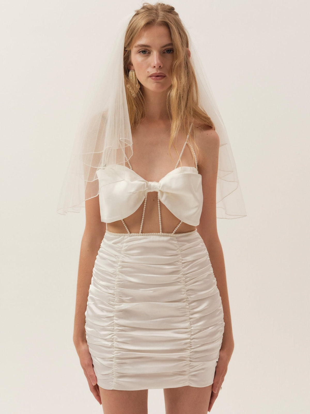 Martina Mini Dress White - For Love & Lemons
