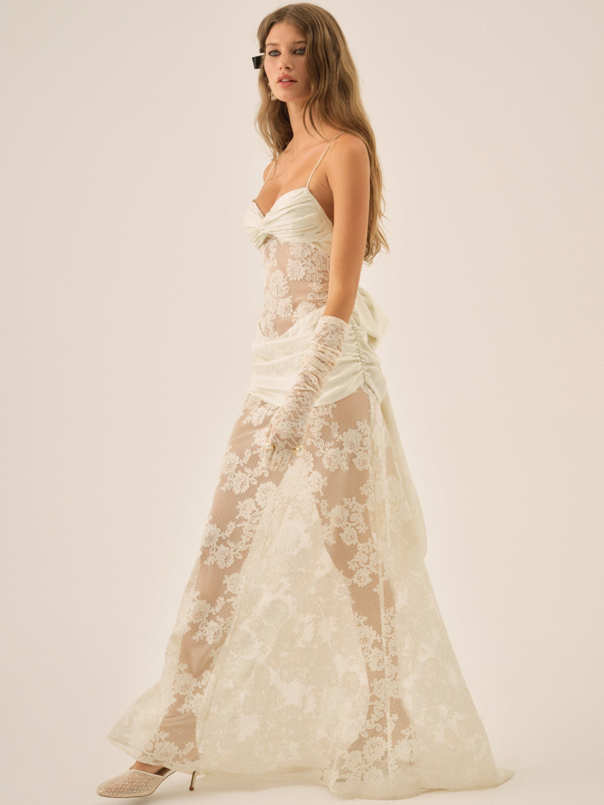 Daisy Lace Gown Cream - For Love & Lemons