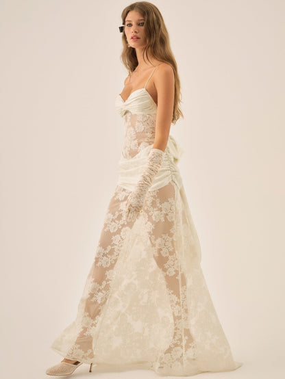 Daisy Lace Gown Cream - For Love & Lemons