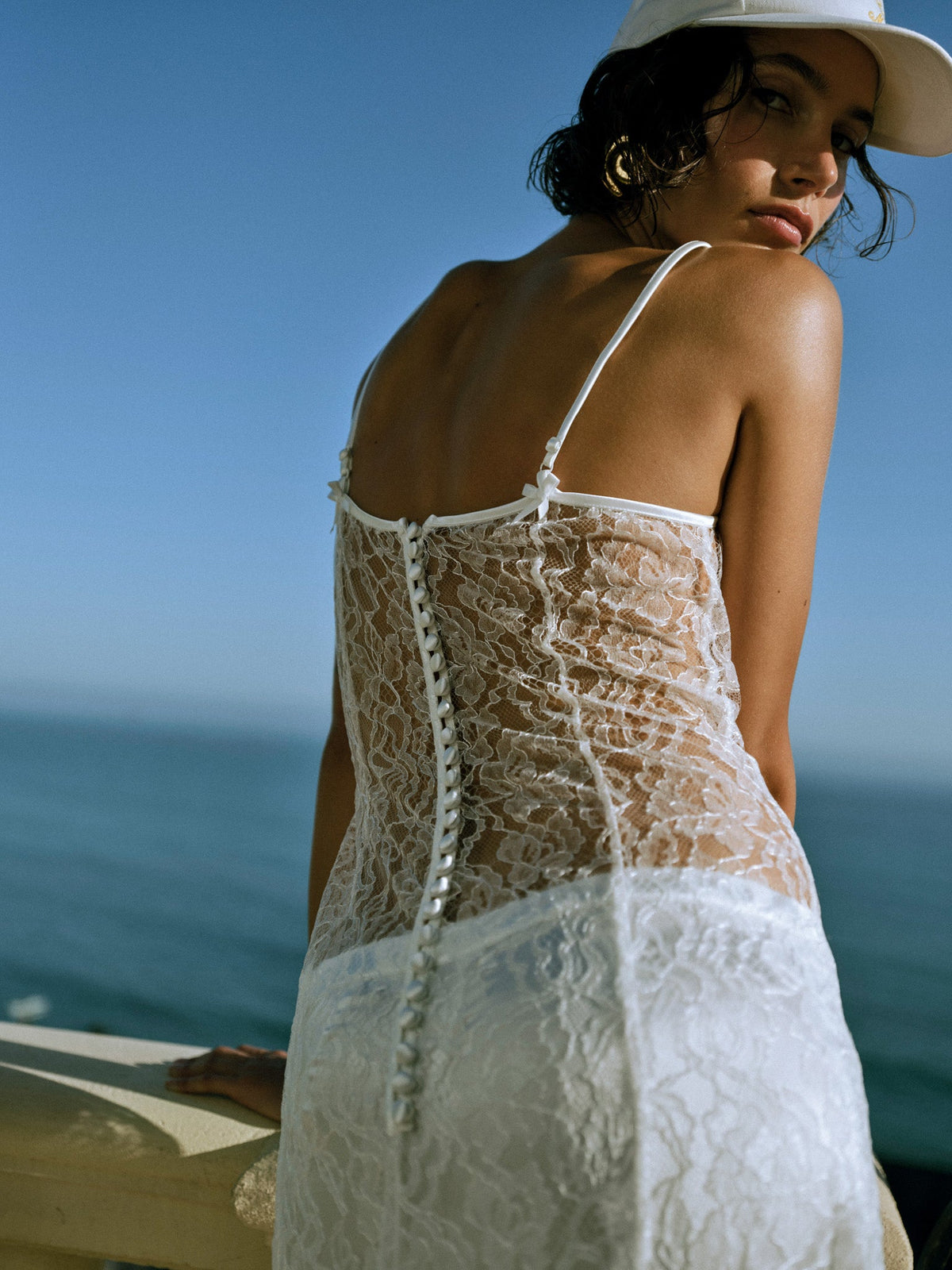 Celeste Lace Slip Cream - For Love & Lemons
