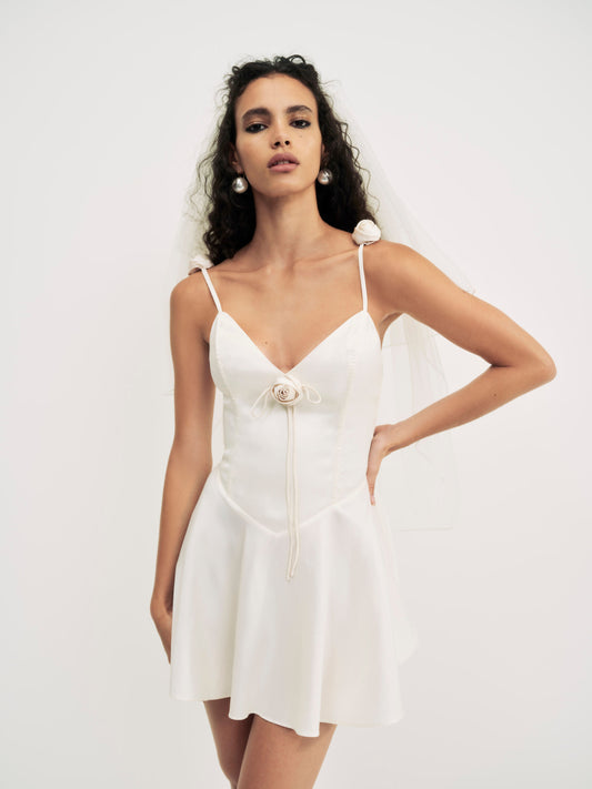 Orsa Mini Dress White - For Love & Lemons
