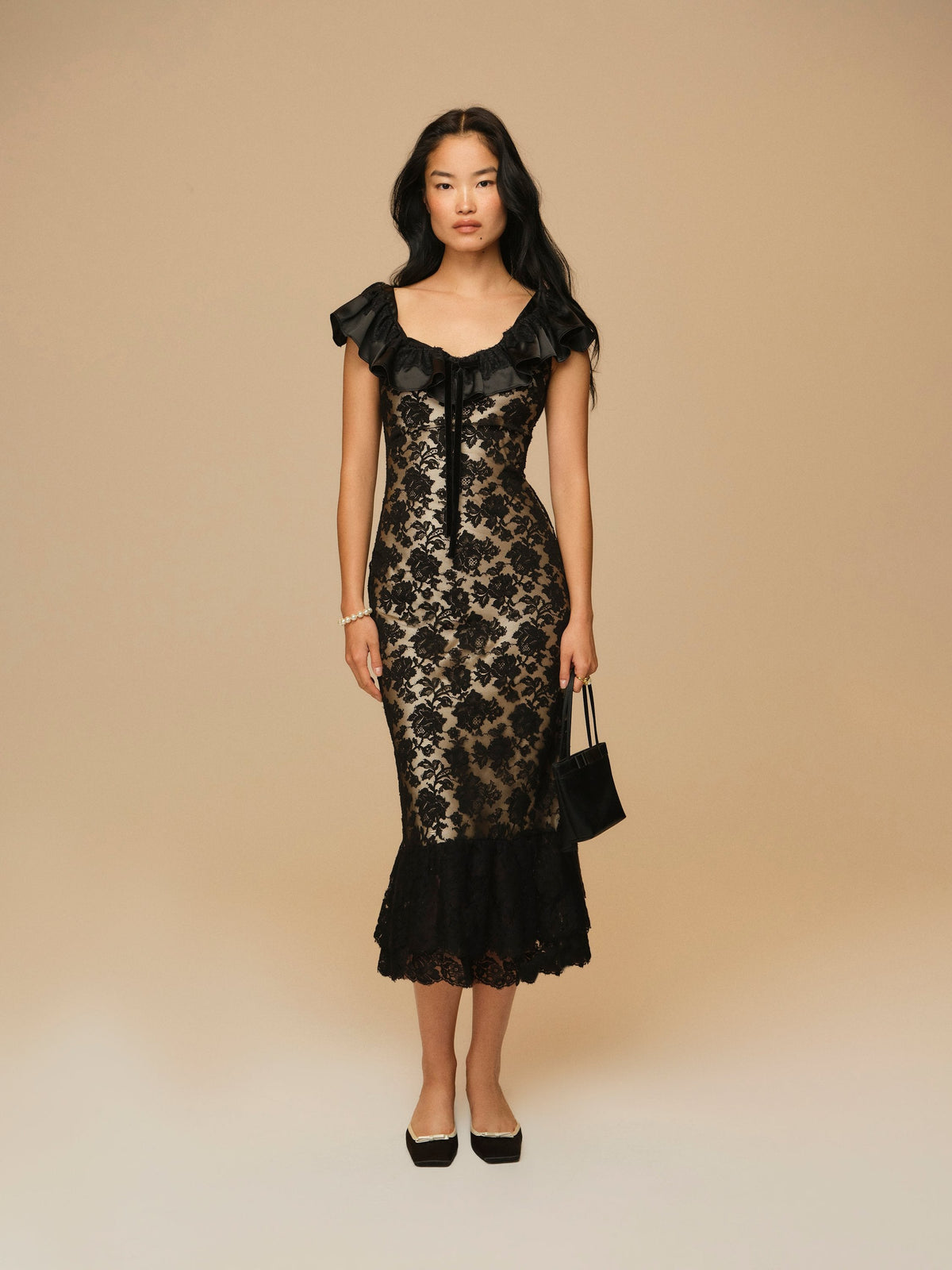 Isadore Midi Dress Black - For Love & Lemons
