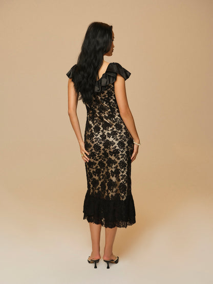 Isadore Midi Dress Black - For Love & Lemons