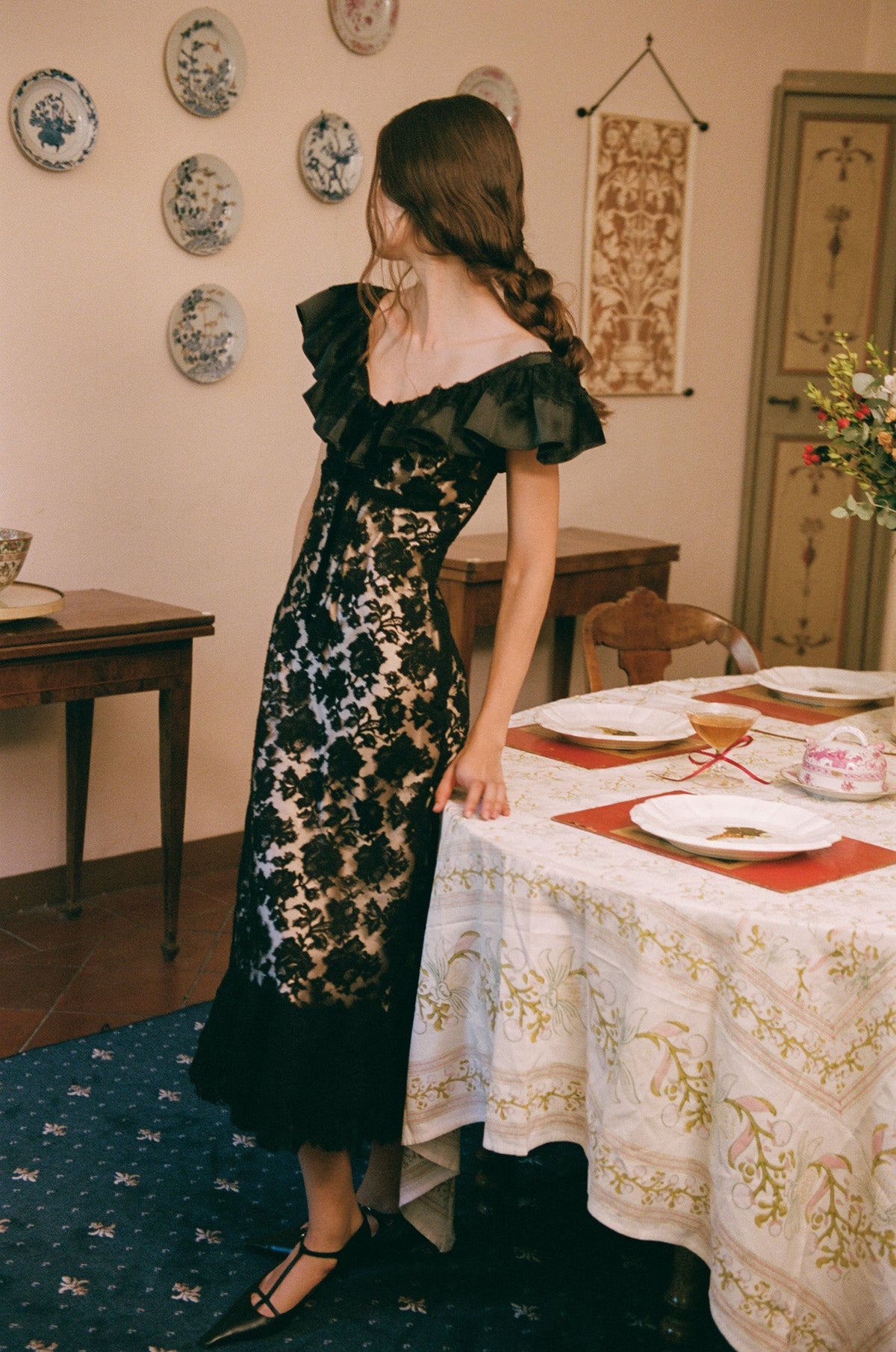 Isadore Midi Dress Black - For Love & Lemons