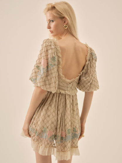 Spellbound Rose Mini Dress Pale Pink - For Love & Lemons