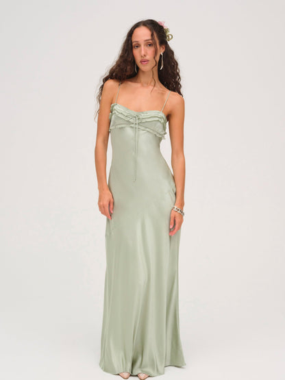 Natalie Maxi Dress Desert Sage - For Love & Lemons