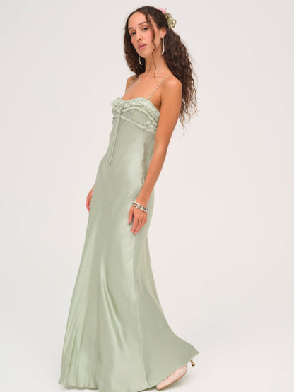Natalie Maxi Dress Desert Sage - For Love & Lemons
