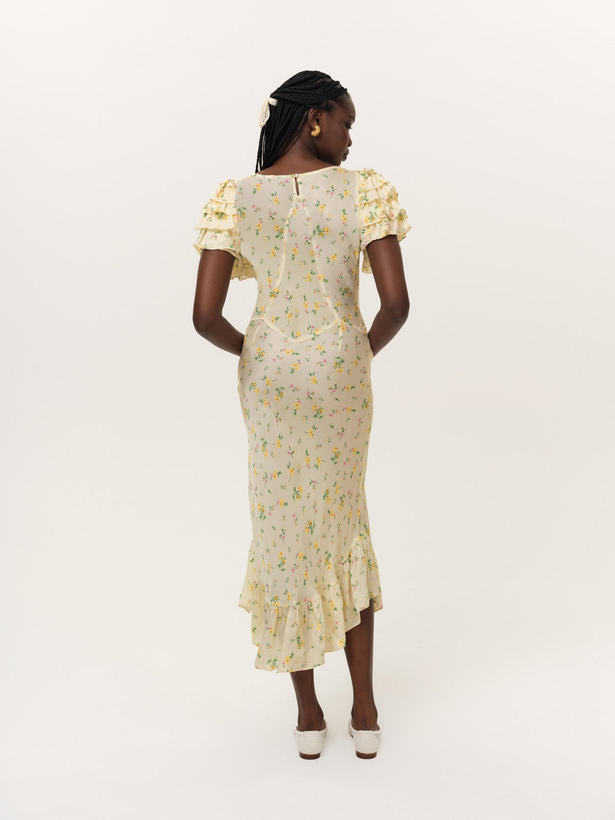 Liam Floral Maxi Dress Butter - For Love & Lemons