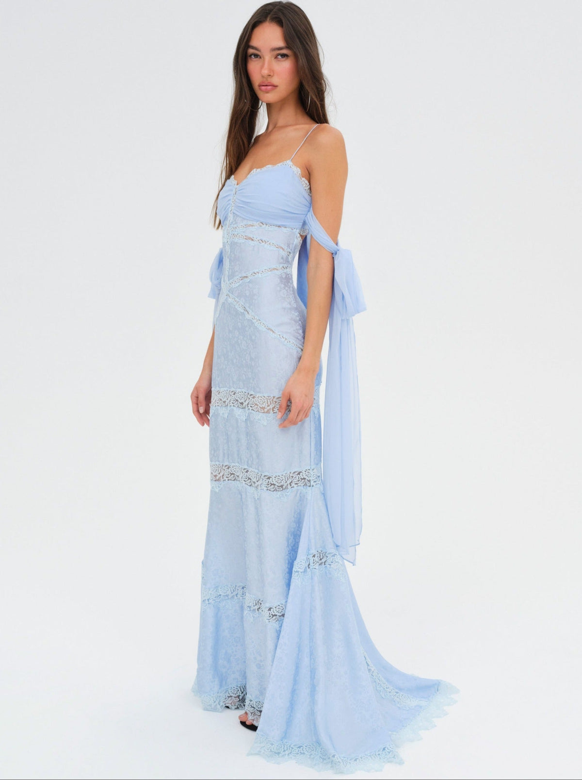 Rita Lace Gown Blue - For Love & Lemons