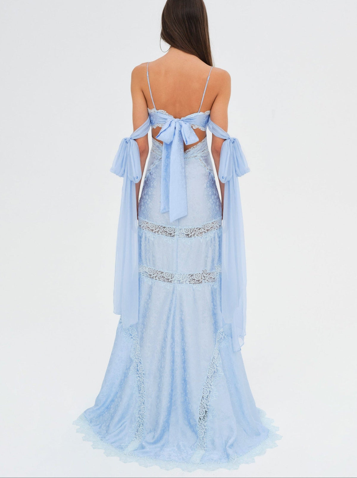 Rita Lace Gown Blue - For Love & Lemons