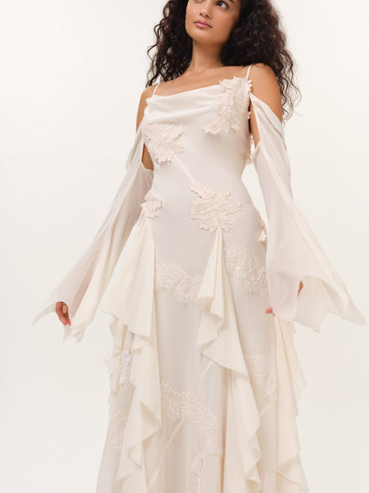 Cherie Maxi Dress Cream Pink - For Love & Lemons