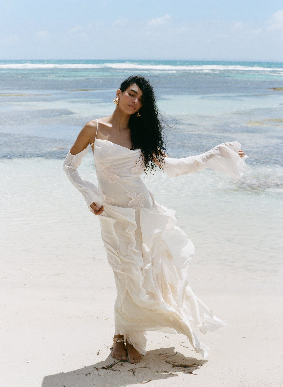 Cherie Maxi Dress Cream Pink - For Love & Lemons